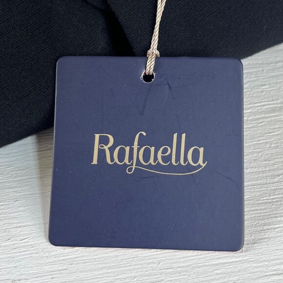 Rafaella Moto Jacket Womens Size 10 Black New Faux Leather Modern Tapestry - Picture 10 of 10